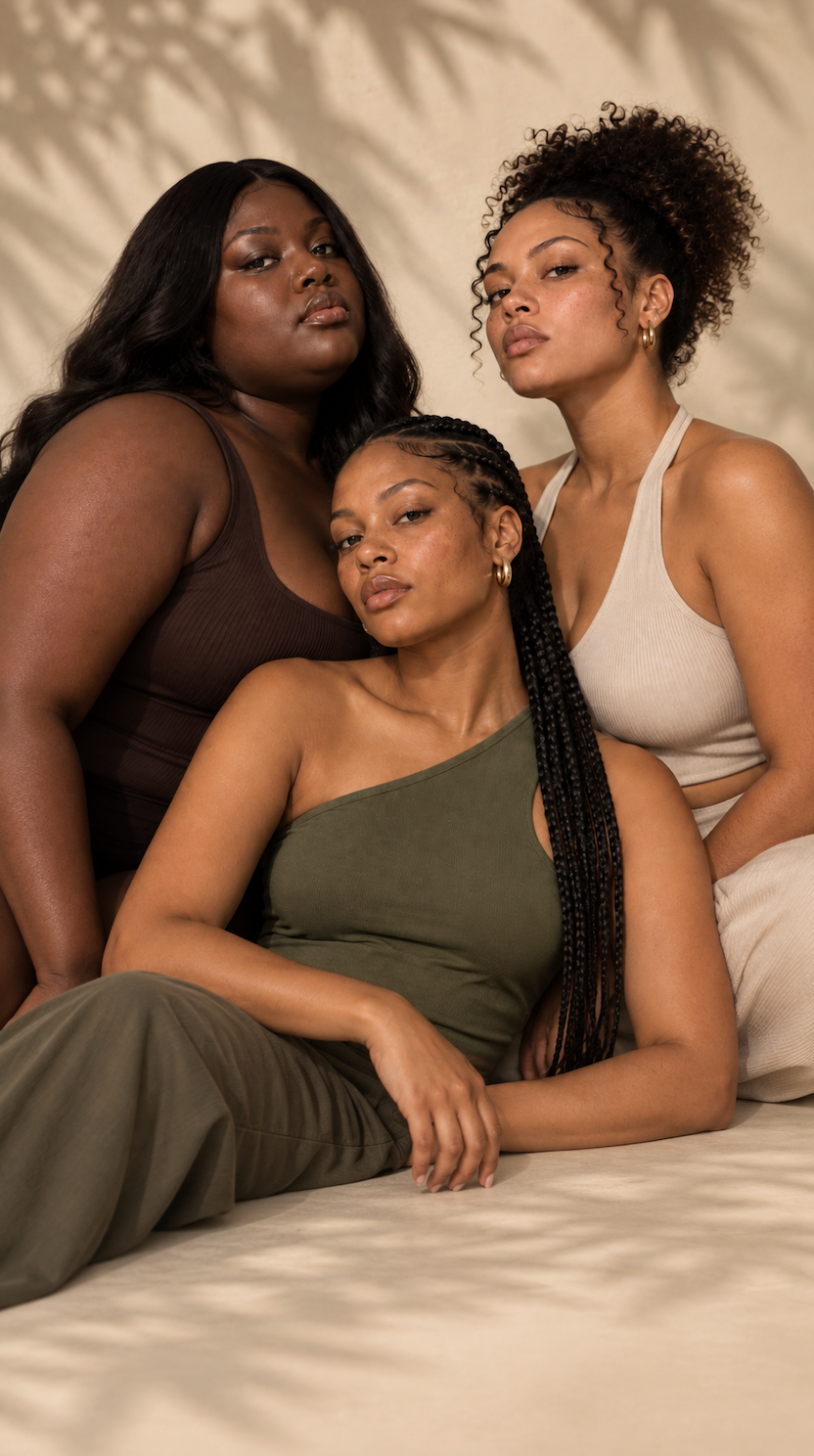 Trois femmes aux cheveux texturés